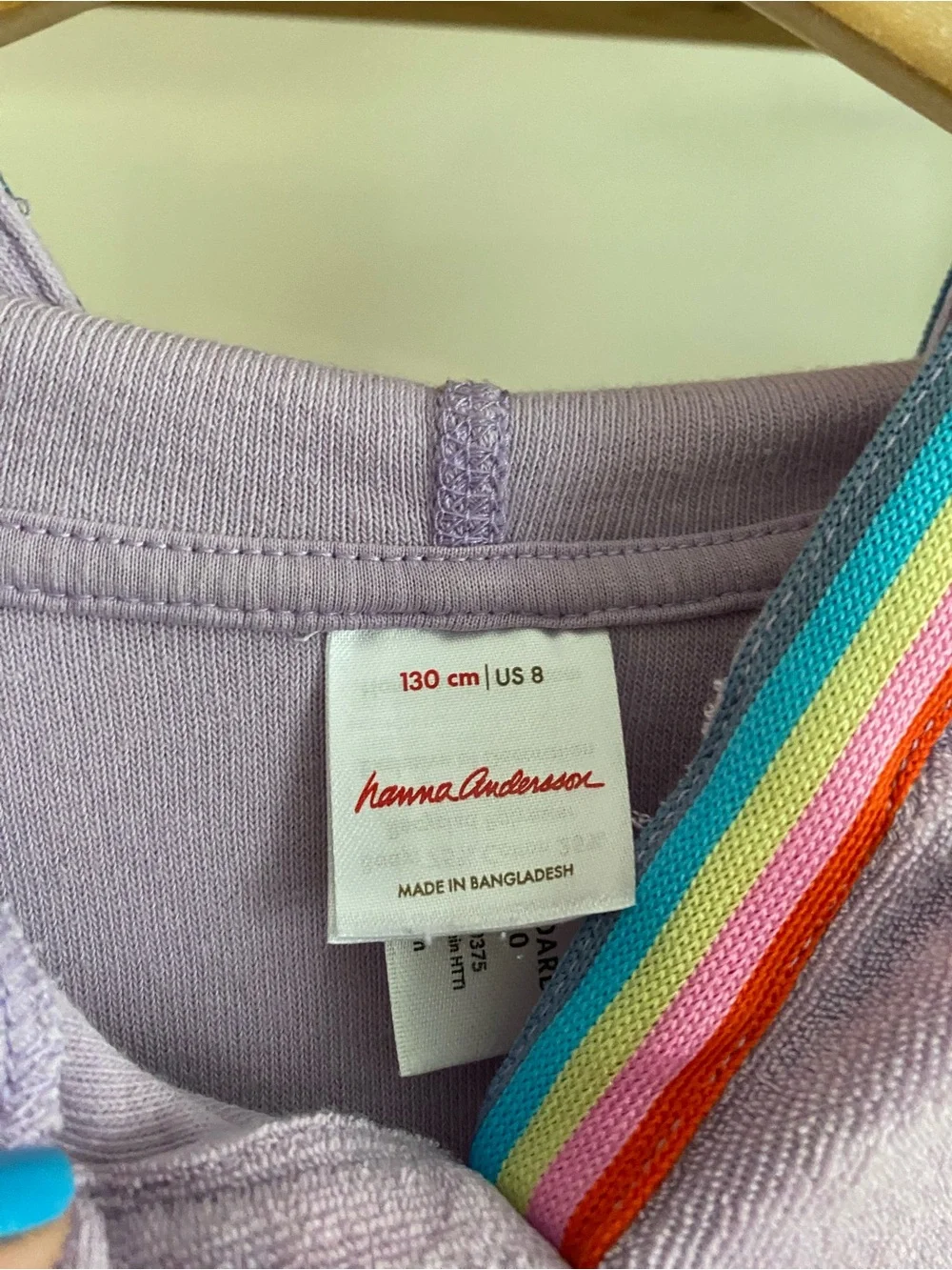 Hanna Andersson Lavender Purple Loop Terry Hoodie Swim Cover Up 8